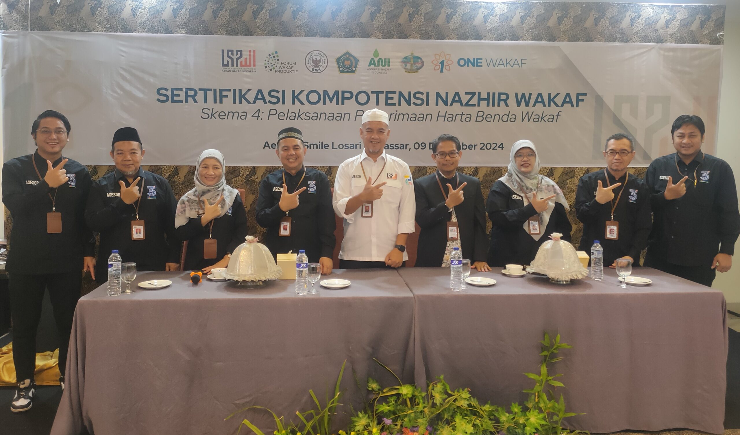 Profesionalisme Nazir Wakaf Ditingkatkan, One Wakaf  Cetak 39 Nazir Bersertifikat
